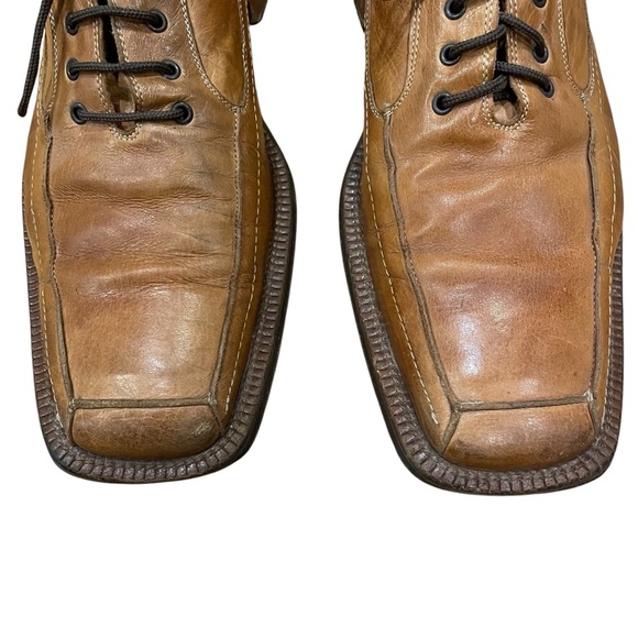 McKanty Leather Square Toe Oxford Loafer Dress Shoes Men’s Size 10 / EU 44 Brown - Picture 9 of 16